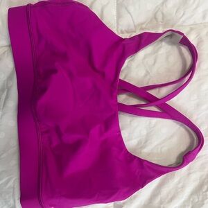 Pink Lululemon energy Sports Bra